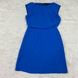 Banana Republic sleeveless round neck sheath dress in blue